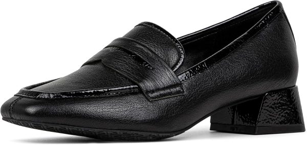 Donald Pliner Women’s Tristina Penny Loafer Heel – 1.3” Block Heel Shoes for Comfort, Slip On Women’s Heels