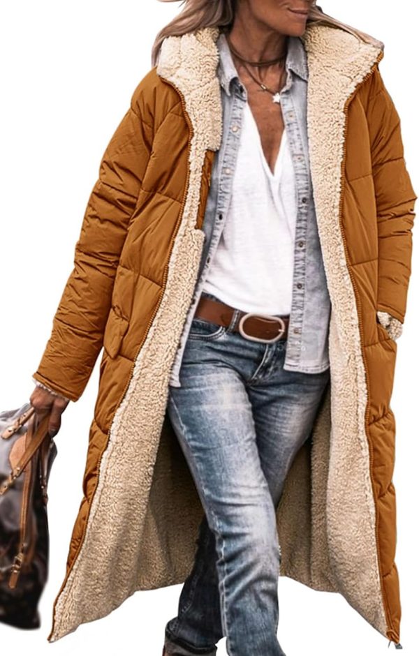 PRETTYGARDEN Women's 2024 Winter Fashion Clothes Oversized Shearling Fleece Long Coats Jackets